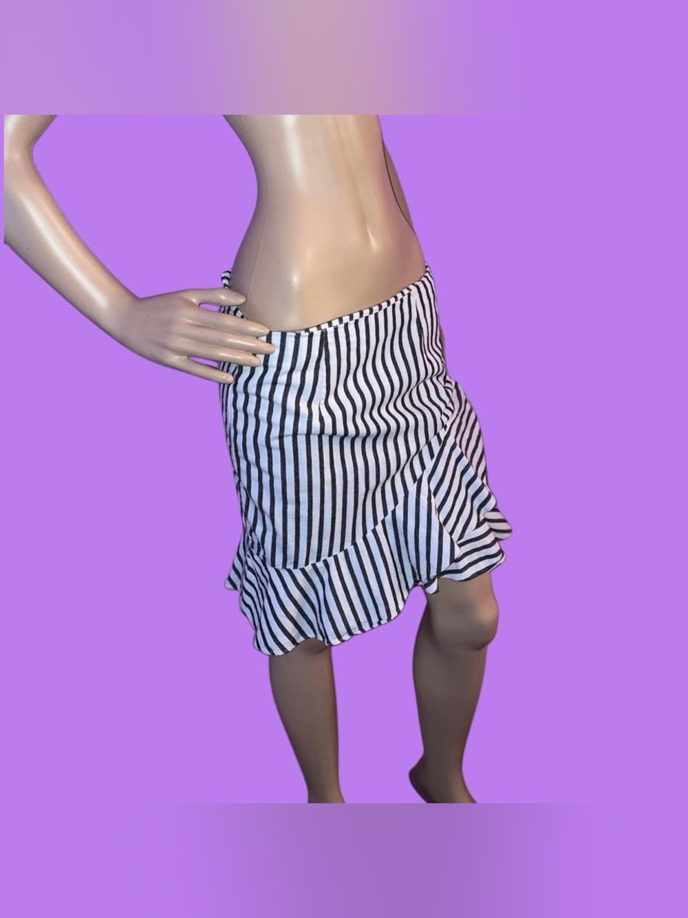 striped midi skirt